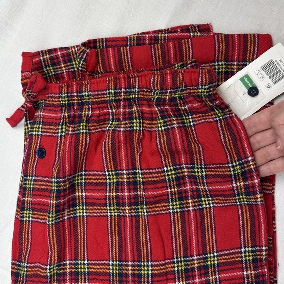 Crown & Ivy Pajama Pants Mens Large Red Flannel Plaid Lounge Sleepwear NWT Cozy - Picture 8 of 8